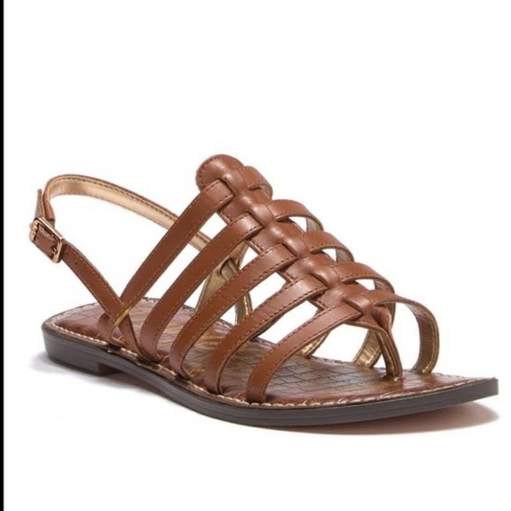 Sam Edelman-Garland Leather Cage Sandals (Size:10)